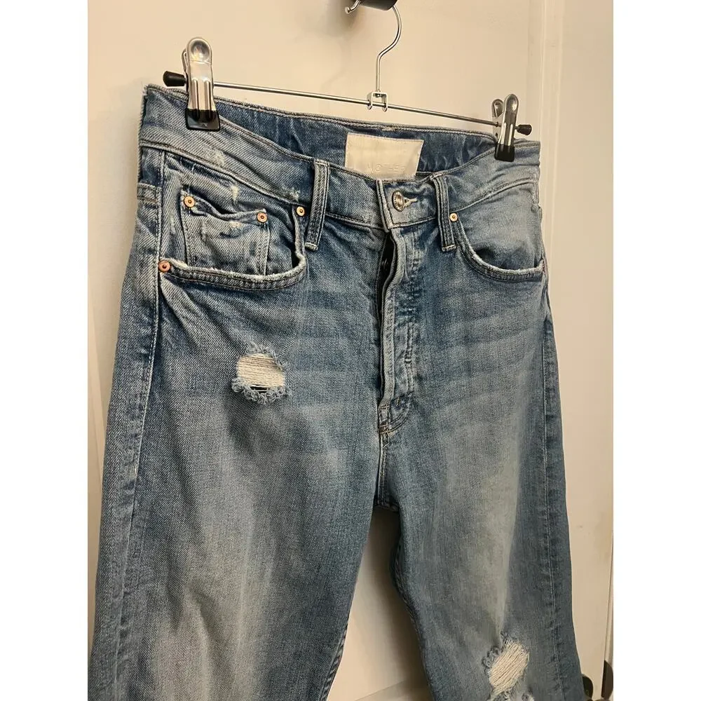 MOTHER The Tomcat Jeans 27 Confession 90s grunge tomboy chic edgy distressed